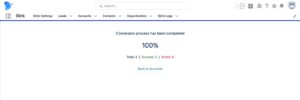 Blink Conversion Account to Lead results